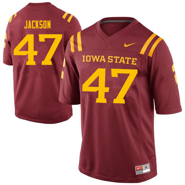 Men #47 Kendell Jackson Iowa State Cyclones College Football Jerseys Sale-Cardinal